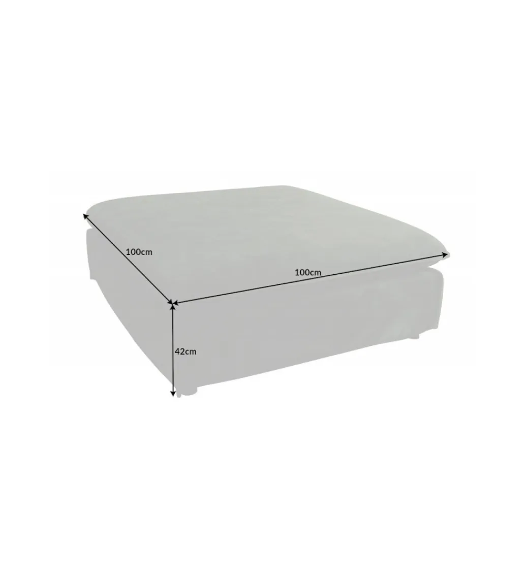 Invicta Interior Pufa HEAVENLY Heaven 100 cm Bouclé beżowa