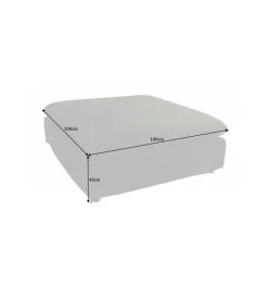 Invicta Interior Pufa HEAVENLY Heaven 100 cm ciemnozielona