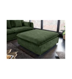 Invicta Interior Pufa HEAVENLY Heaven 100 cm ciemnozielona