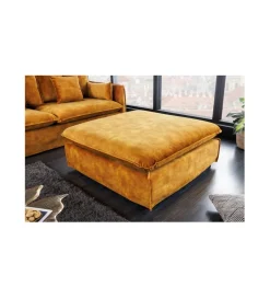 Invicta Interior Pufa HEAVENLY Heaven 100 cm musztardowa