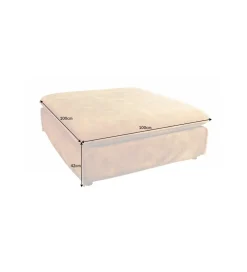 Invicta Interior Pufa HEAVENLY Heaven 100 cm musztardowa