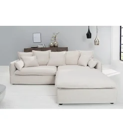 Invicta Interior Pufa HEAVENLY Heaven 100 cm naturalny len