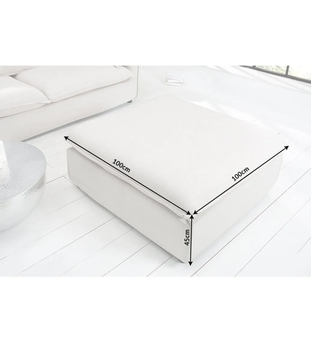 Invicta Interior Pufa HEAVENLY Heaven 100 cm naturalny len