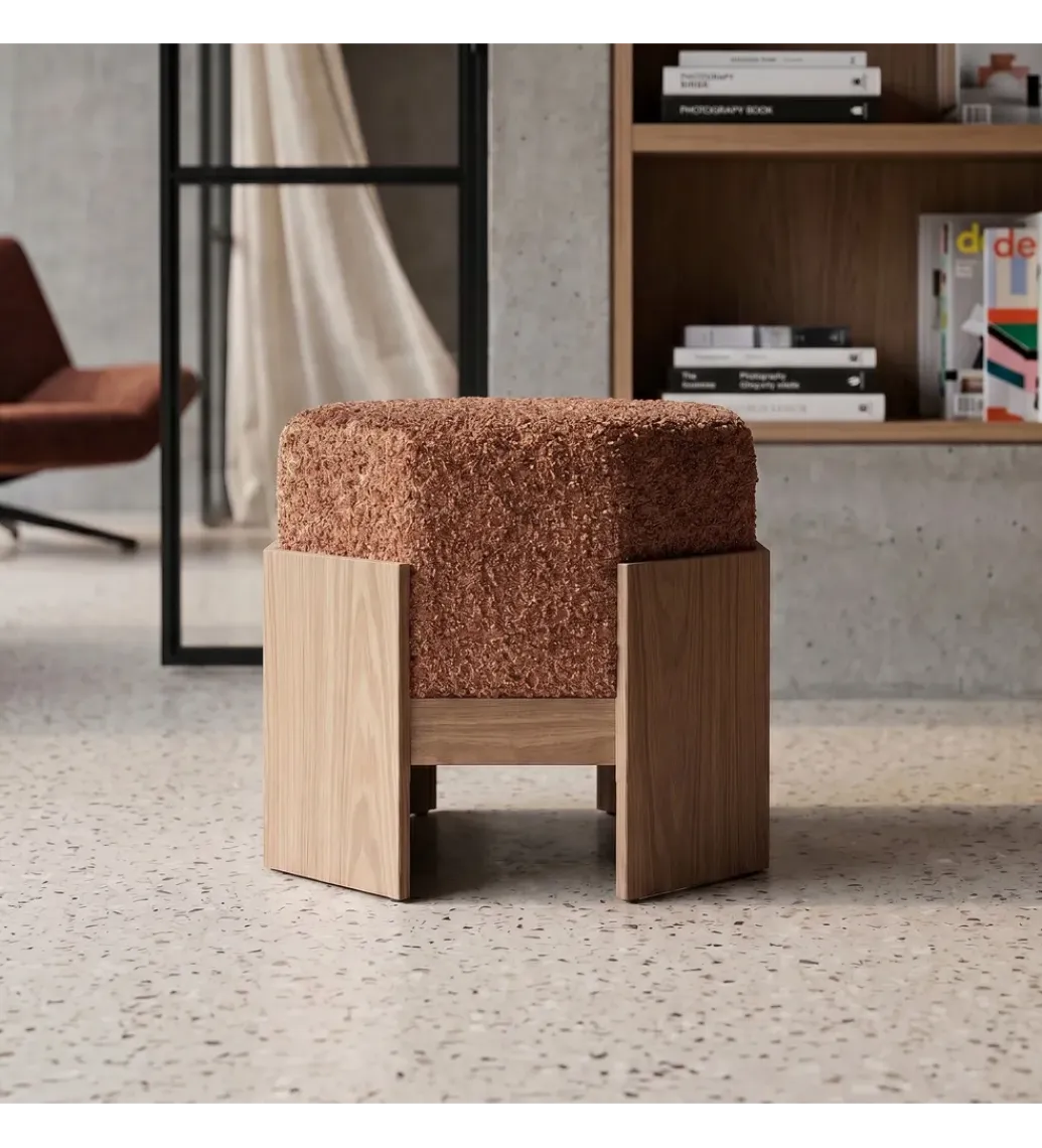 Zona-Design Pufa KRYSTEN 44 cm ceglasty