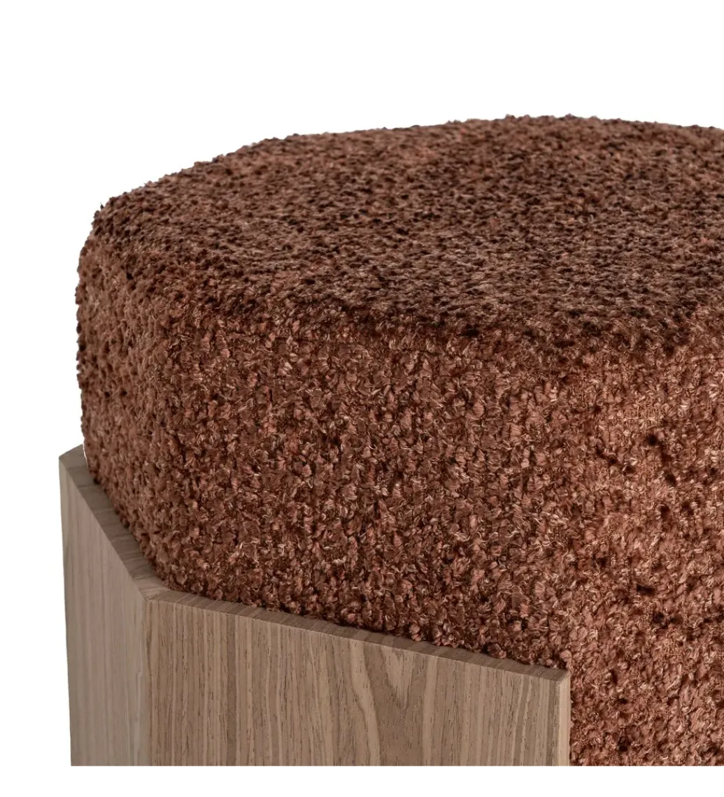 Zona-Design Pufa KRYSTEN 44 cm ceglasty