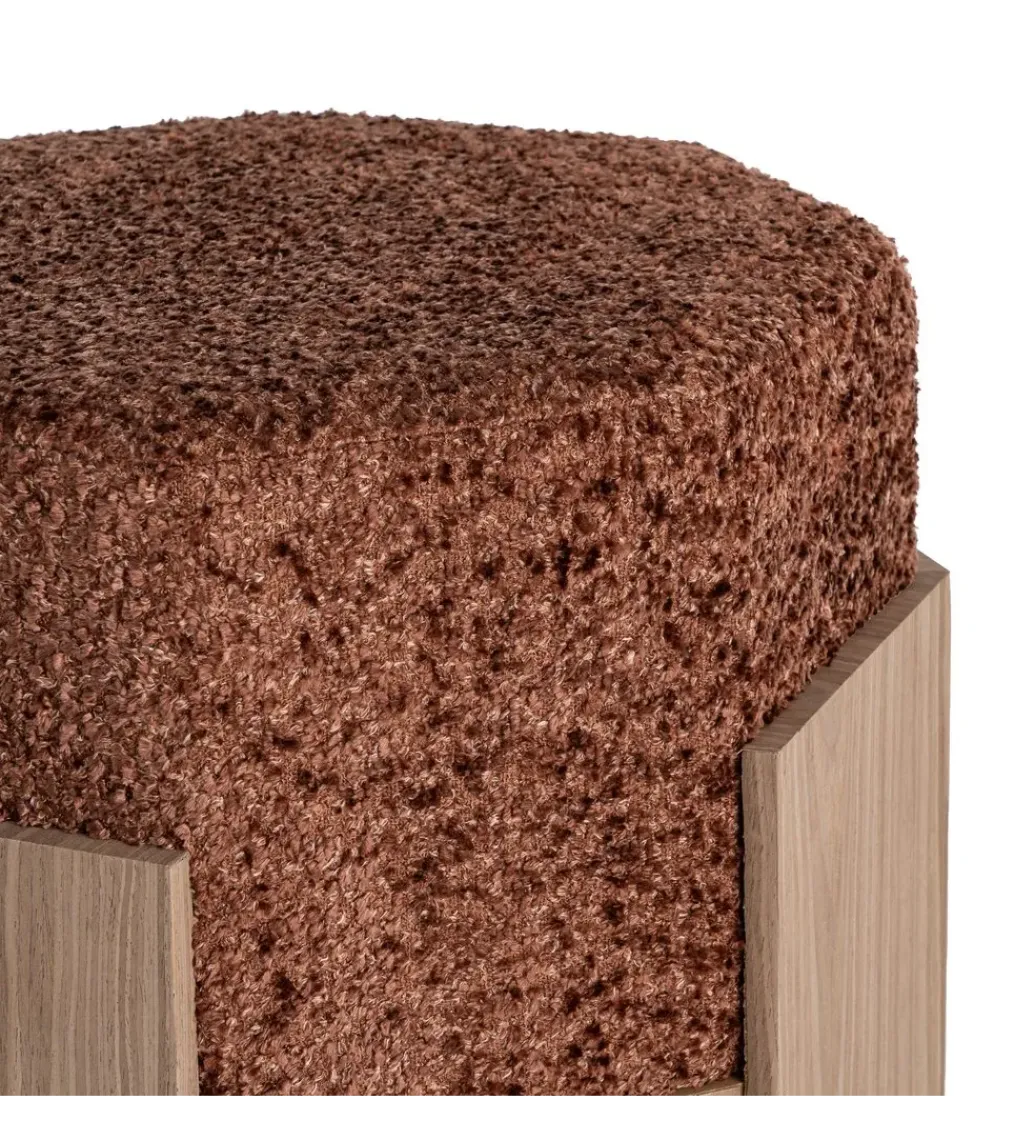 Zona-Design Pufa KRYSTEN 44 cm ceglasty
