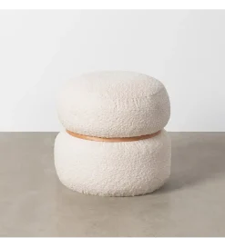 Zona-Design Pufa LEGANTO 45 cm kremowa
