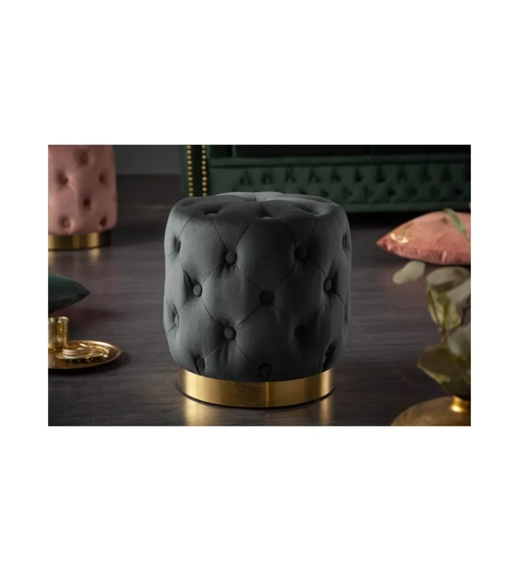 Invicta Interior Pufa Modern Barock Chester czarna