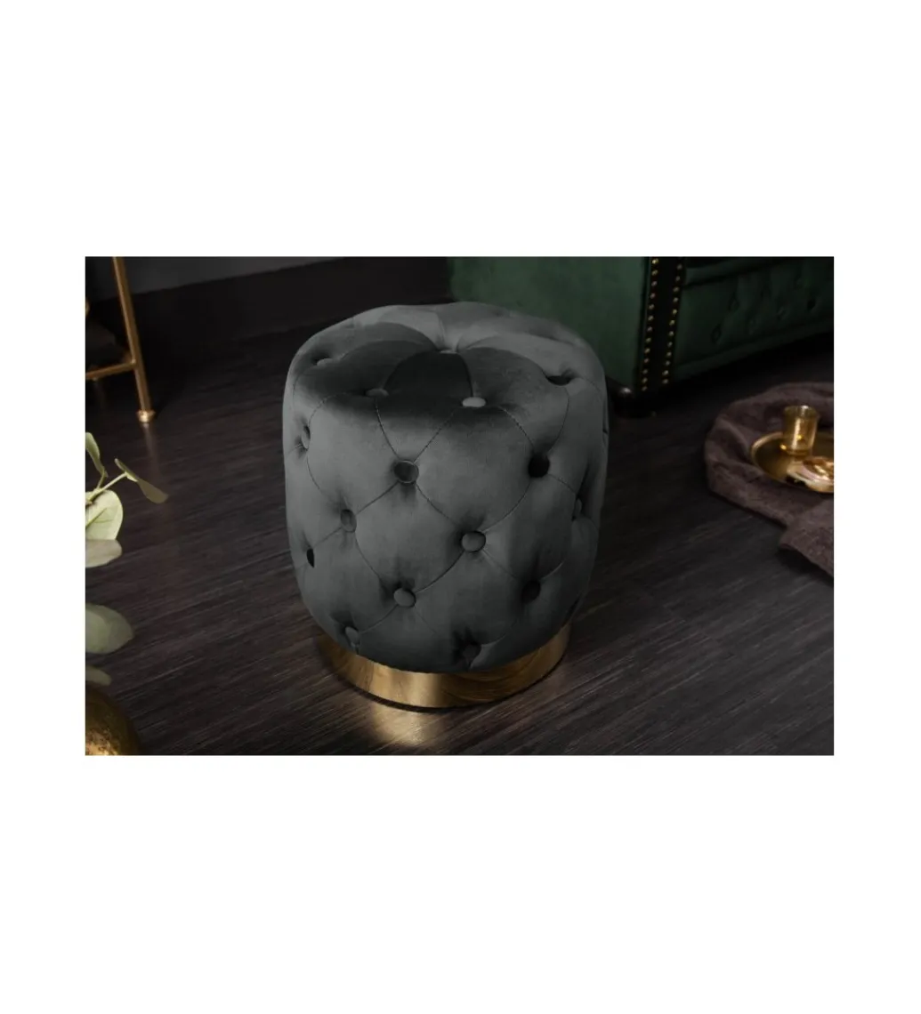 Invicta Interior Pufa Modern Barock Chester czarna