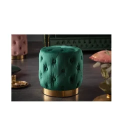 Invicta Interior Pufa Modern Barock Chester szmaragdowa zieleń
