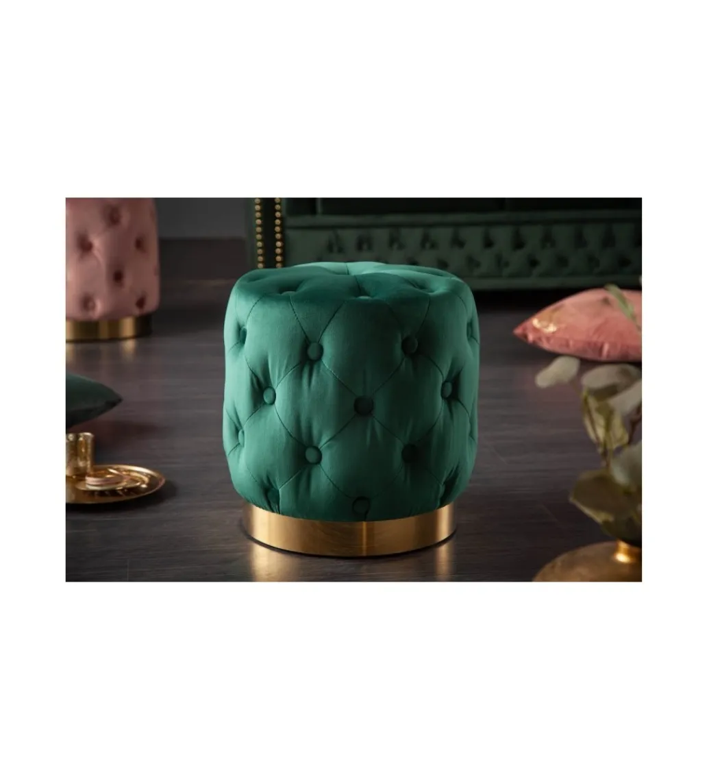 Invicta Interior Pufa Modern Barock Chester szmaragdowa zieleń