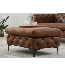 Invicta Interior Pufa MODERN BAROCK 90 cm antyczny brąz