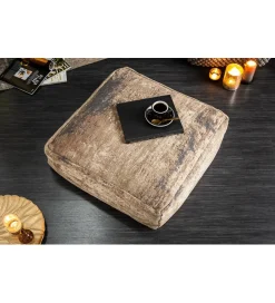 Invicta Interior Pufa Na Podłogę Abstrakt 70 Cm brązowa