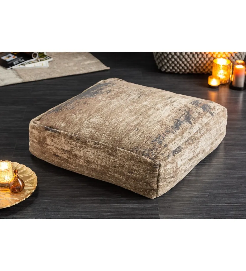 Invicta Interior Pufa Na Podłogę Abstrakt 70 Cm brązowa
