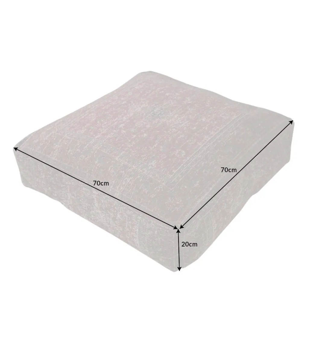 Invicta Interior Pufa Na Podłogę Abstrakt 70 Cm czerwona