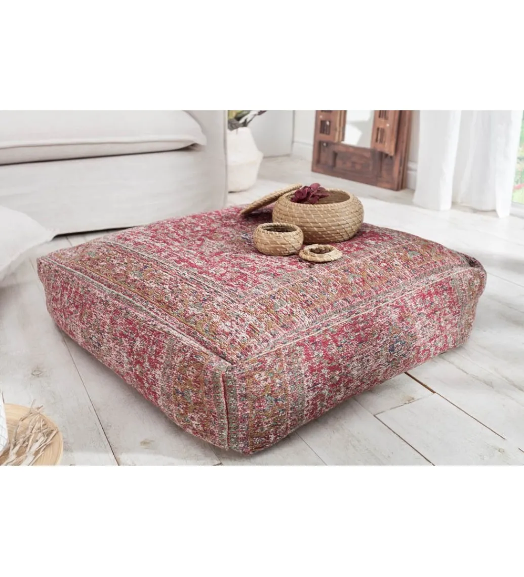 Invicta Interior Pufa Na Podłogę Abstrakt 70 Cm czerwona