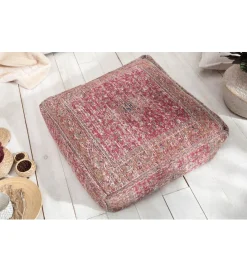 Invicta Interior Pufa Na Podłogę Abstrakt 70 Cm czerwona