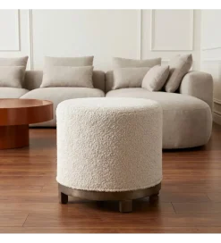 Zona-Design Pufa obrotowa GIRATORIO 47 cm kremowa