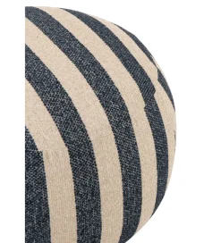 J-Line Pufa STRIPED 45 cm niebiesko biała