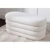 Invicta Interior Pufa VOGUE 85 cm z schowkiem boucle białe
