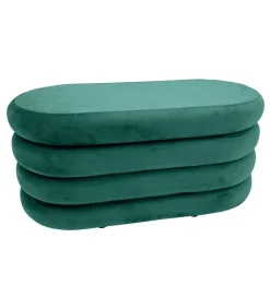 Invicta Interior Pufa VOGUE 85 cm z schowkiem welwet zielony