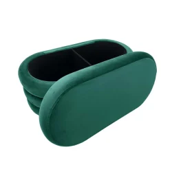 Invicta Interior Pufa VOGUE 85 cm z schowkiem welwet zielony