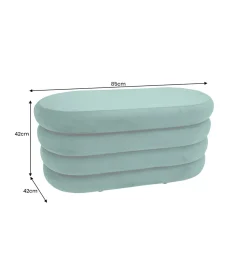 Invicta Interior Pufa VOGUE 85 cm z schowkiem welwet zielony