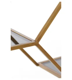 L&L Regał AINO 214 cm ciemne szkło antyczny brąz