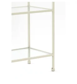 L&L Regał AINO 214 cm szklany kremowy