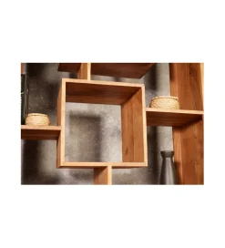 Invicta Interior - przedsprzedaż Regał Cube 88 cm drewno akacja honey