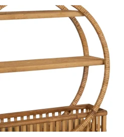 Zona-Design Regał DEPEKO 45 cm ratan naturalny