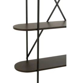 J-Line Regał DOMERESU 120 cm ciemny brązowy