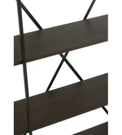 J-Line Regał DOMERESU 120 cm ciemny brązowy