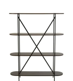 J-Line Regał DOMERESU 120 cm ciemny brązowy