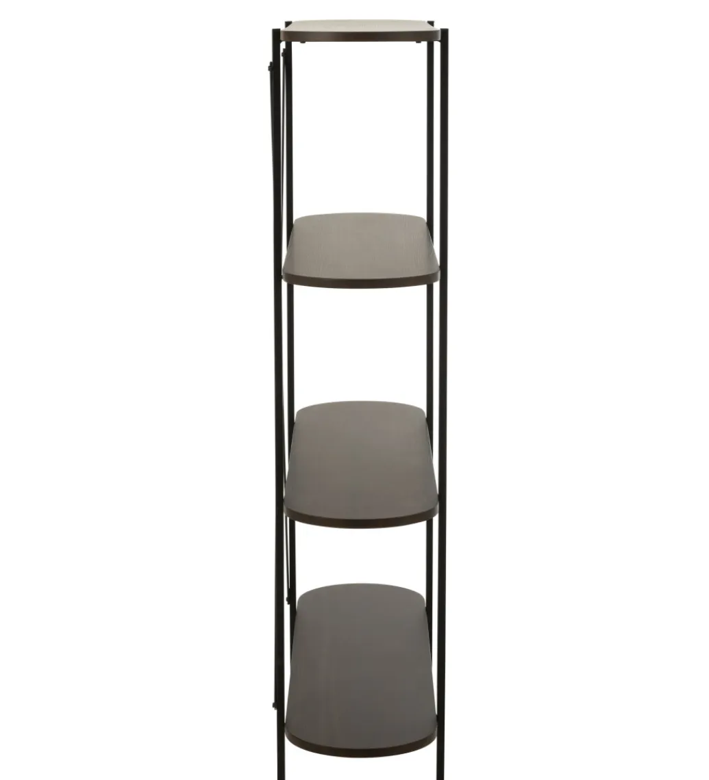 J-Line Regał DOMERESU 120 cm ciemny brązowy
