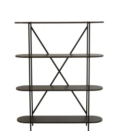 J-Line Regał DOMERESU 120 cm ciemny brązowy