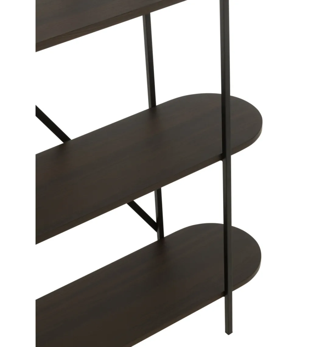 J-Line Regał DOMERESU 120 cm ciemny brązowy