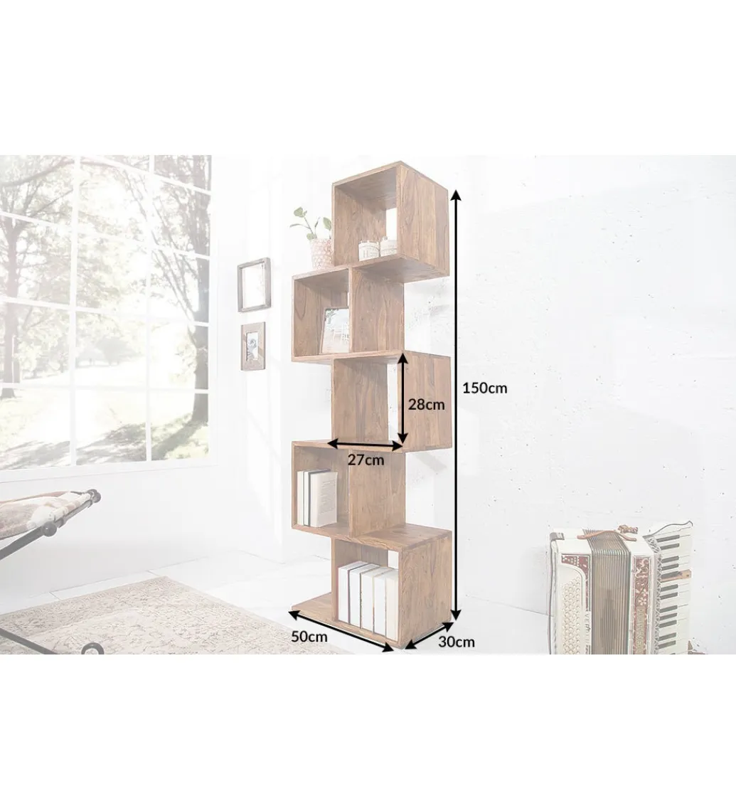 Invicta Interior Regał FINICE Makassar 150 cm drewno sheesham