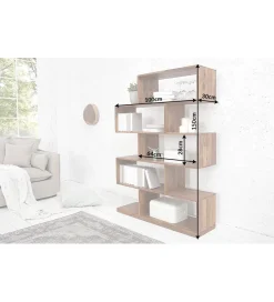 Invicta Interior Regał FINICE Makassar 150 cm XL drewno sheesham