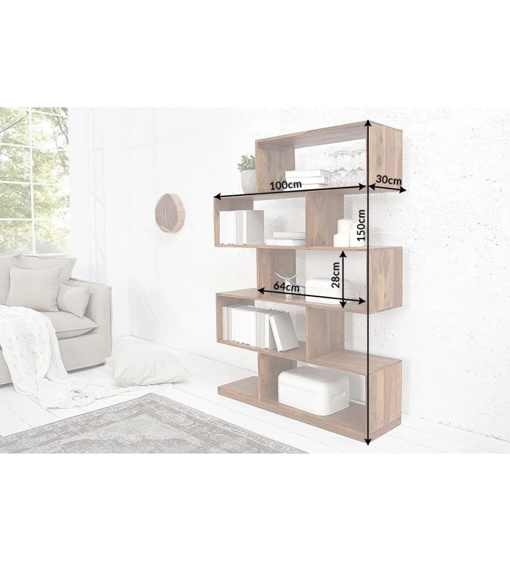 Invicta Interior Regał FINICE Makassar 150 cm XL drewno sheesham