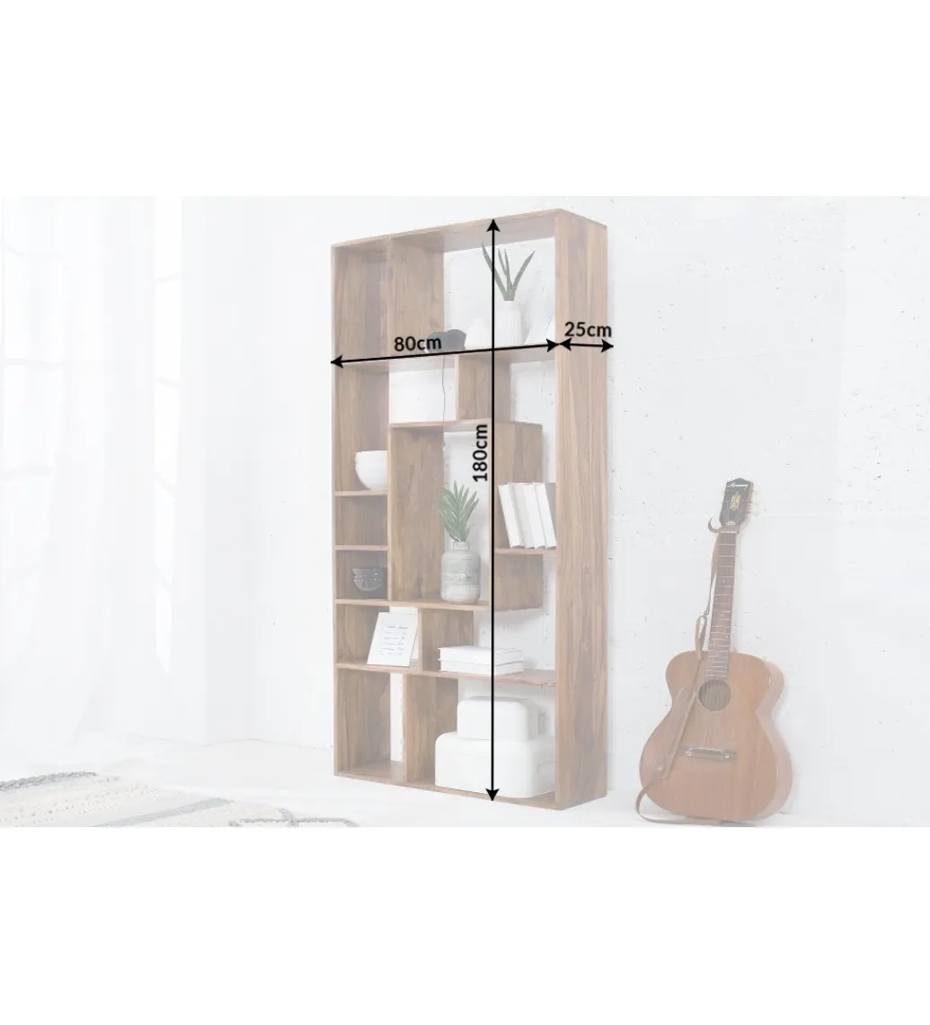 Invicta Interior - przedsprzedaż Regał FINICE Makassar II 180cm drewno sheesham