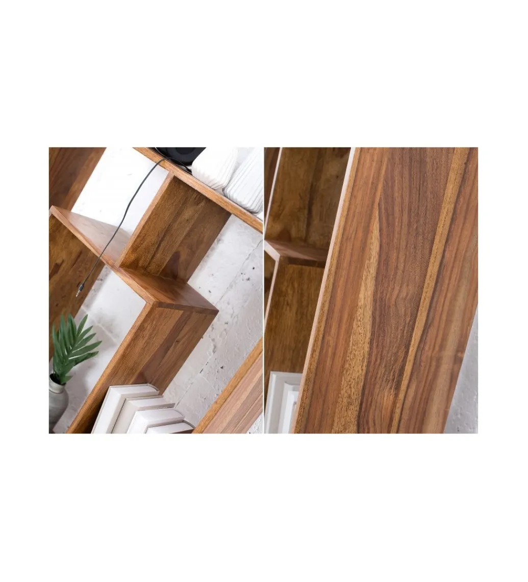 Invicta Interior - przedsprzedaż Regał FINICE Makassar II 180cm drewno sheesham