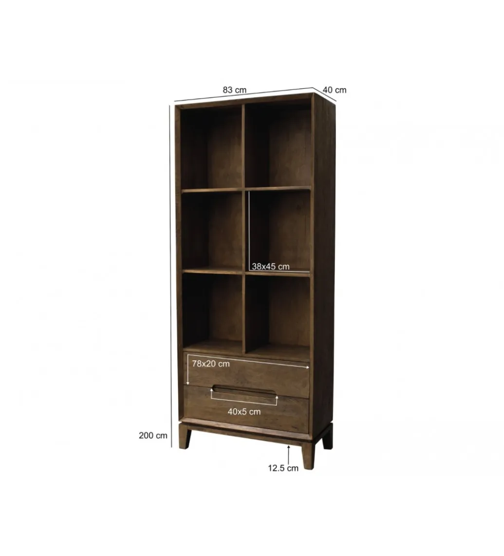LF-Design Regał KORTE 200 cm drewno mango brązowy