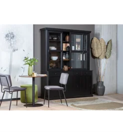 WOOOD Regał LAGOS 214 cm drewno sosny czarny