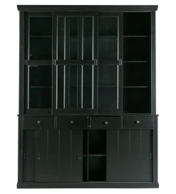 WOOOD Regał LAGOS 214 cm drewno sosny czarny
