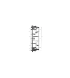 KARE Regał Loft 195 cm czarny