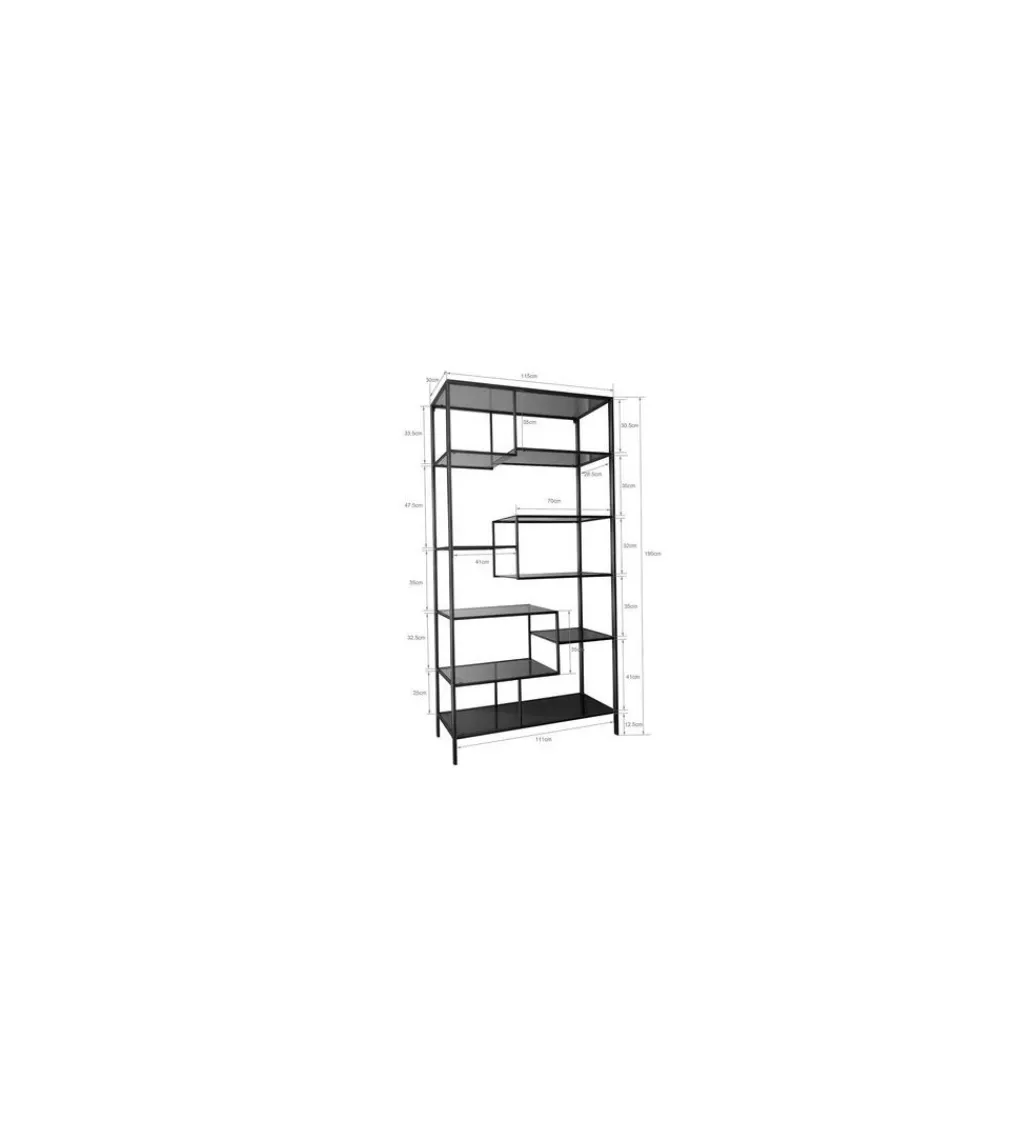 KARE Regał LOFT 115 cm złoty