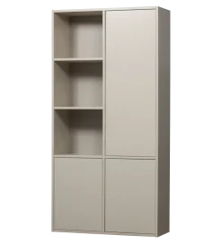 WOOOD Regał MEGGY 108 cm drewno sosny szary prawostronny