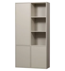WOOOD Regał MEGGY 108 cm drewno sosny szary lewostronny