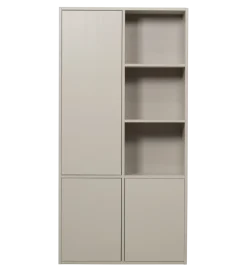 WOOOD Regał MEGGY 108 cm drewno sosny szary lewostronny